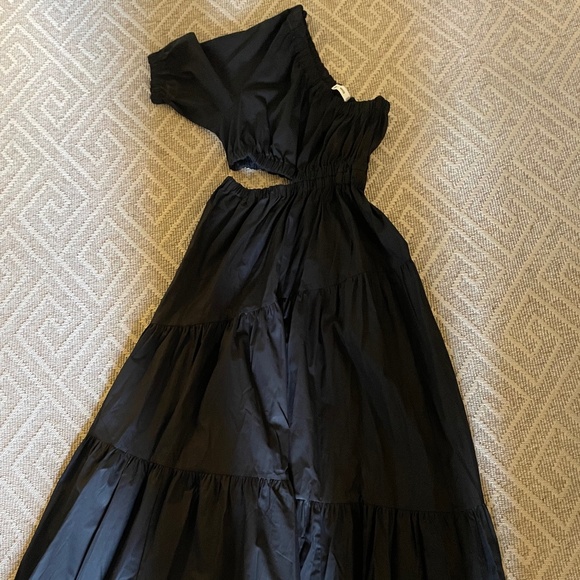 Mango Black One Shoulder Size 2 Side Cutout - Picture 1 of 3